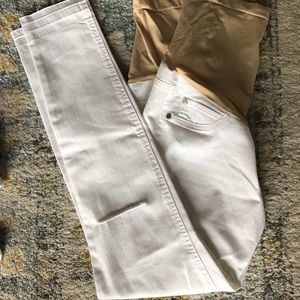 White denim maternity (xs)